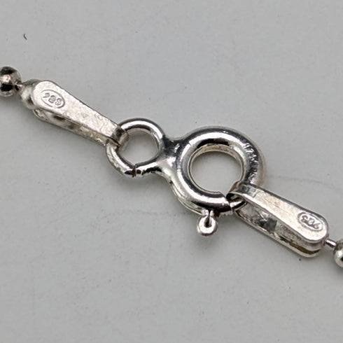 Vintage sterling silver turquoise pendant and sterling silver necklace